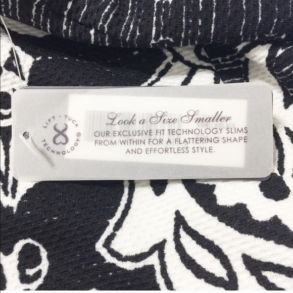 NEW NYDJ Black Cream Damask Printed Dress 10 - Picture 8 of 8